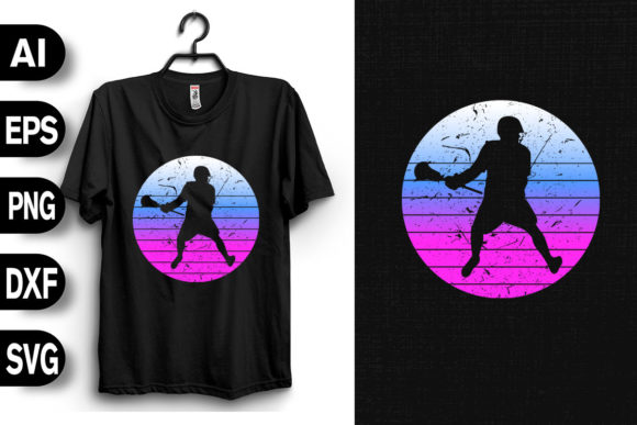 Lacrosse Player Retro Vintage