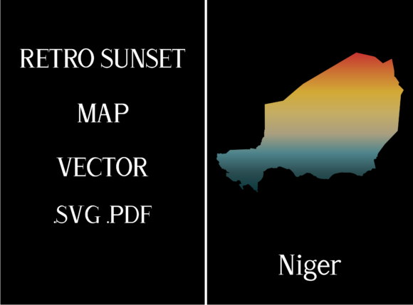 Niger Retro Sunset Map