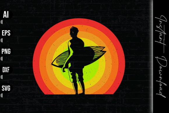 Surfing Vintage Retro Design
