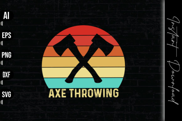 Vintage Retro Style Axe Throwing